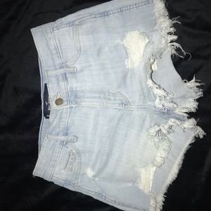 Light blue jean shorts from hollister